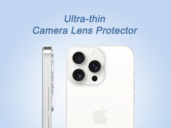 2 pack Full 9H+ 12FT Military Grade Glass Screen Protector for iPhone 15 Pro + 2 pack Camera Lens Protector with easy Installation Frame Case Friendly Shatterproof Tempered Glass 9H+ Hardness HD Clear Anti-Scratch Glass Full Edge Coverage (6.1) 15Pro