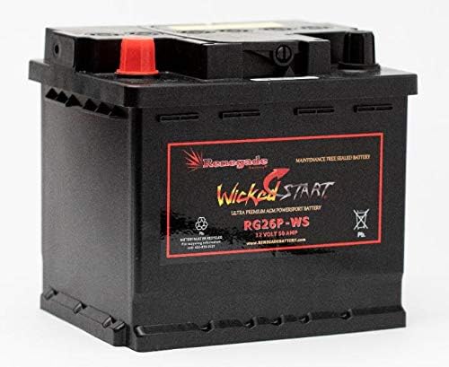 RG26P-WS; Polaris SEALED MAINTENANCE FREE AGM BATTERY 600+ CCA'S 4014132-P, 4015591-P. THIS IS NOT A REPLACEMENT FOR A CAR BATTERY!!!