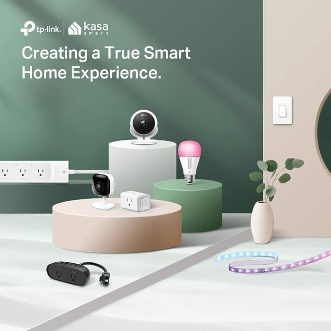 Kasa Smart Light Bulbs That Works with Alexa and Google Home,Dimmable Smart LED Bulb,A19,9W,800Lumens,Soft White(2700K),CRI≥90,WiFi 2.4Ghz only,No Hub Required,(KL110P4),(Pack of 48)