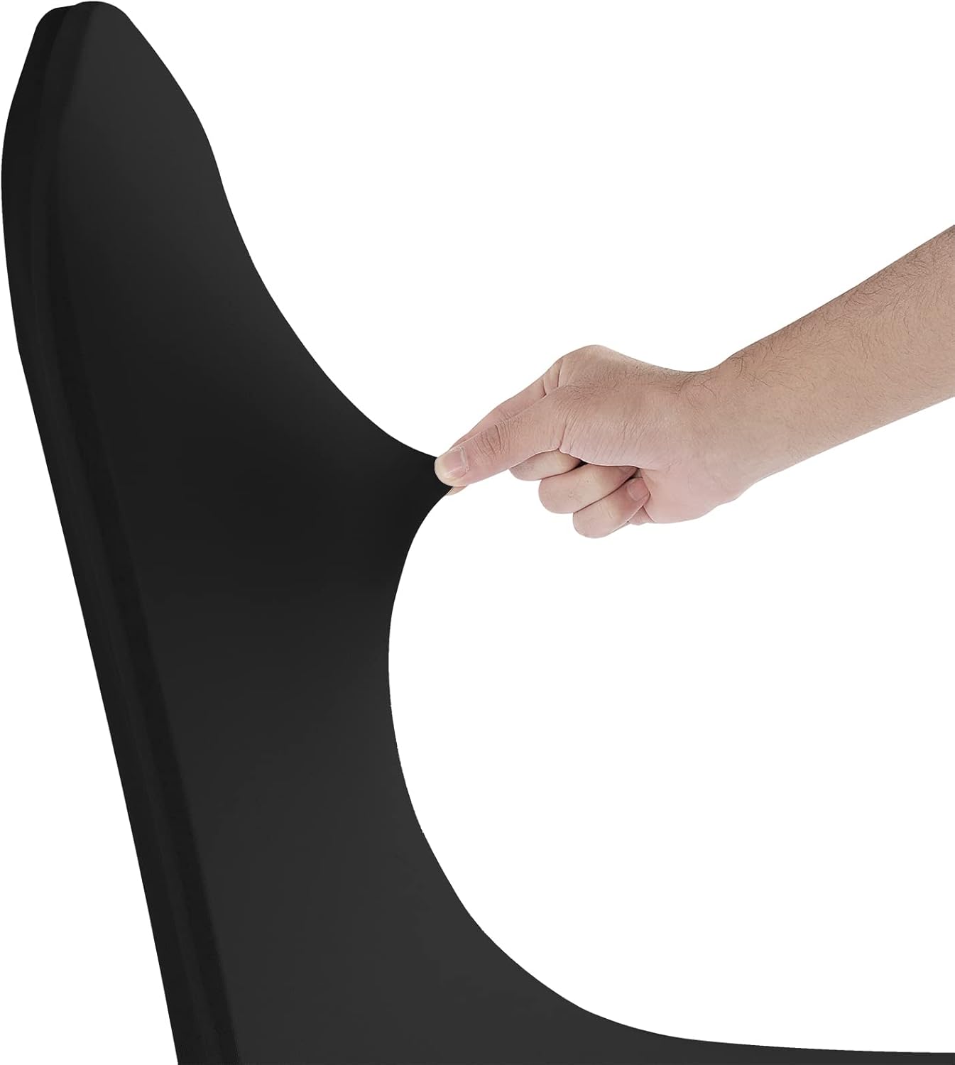 SUPERO Waterproof Chair Cover (50PCS), Stretch Spandex Polyester, Universal Fit, Protector for Dining, Outdoor, Party, Banquet, Wedding Event, Hotel, Black