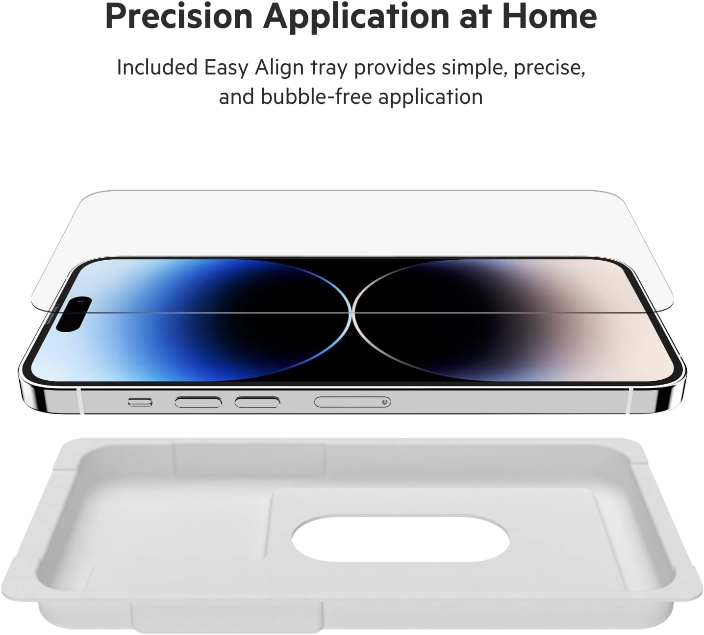 Belkin UltraGlass iPhone 14 Pro Max Screen Protector - Easy Application with Installation Guide Tray - Tempered Glass Screen Protector Compatible with iPhone 14 Pro Max Cases - 9H Hardness Tested
