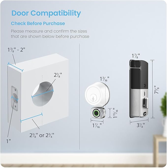 Lockly Access Touch, 3D Biometric Fingerprint Sensor, Retrofit Smart Lock, Turn Any Deadbolt Into a Smart Lock (Satin Nickel)