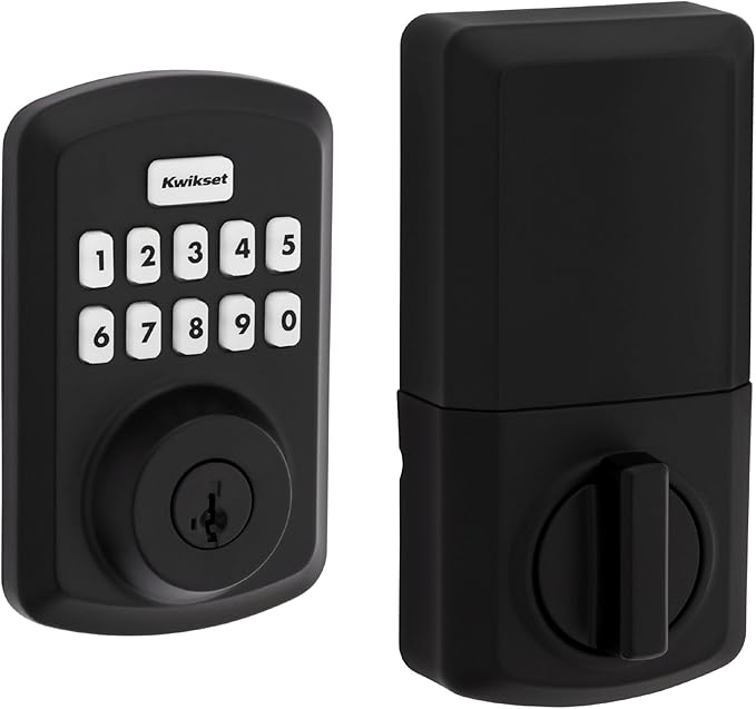 Kwikset 9250TRS-L03S Transitional Powerbolt 2 Electronic SmartCode Deadbolt SmartKey with RCAL Latch and RCS Strike Lifetime Brass Finish