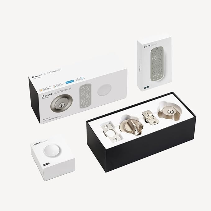 Level Lock Connect (Wi-Fi) Smart Lock with Level Keypad - Previous Model - Satin Nickel