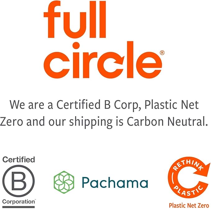 Full Circle Fresh Air Kitchen Compost Bin – Odor-Reducing Countertop Compost Container with Patented Airflow Design, Includes Compostable Bags, Easy to Clean, 1.5 Gallon, Gray