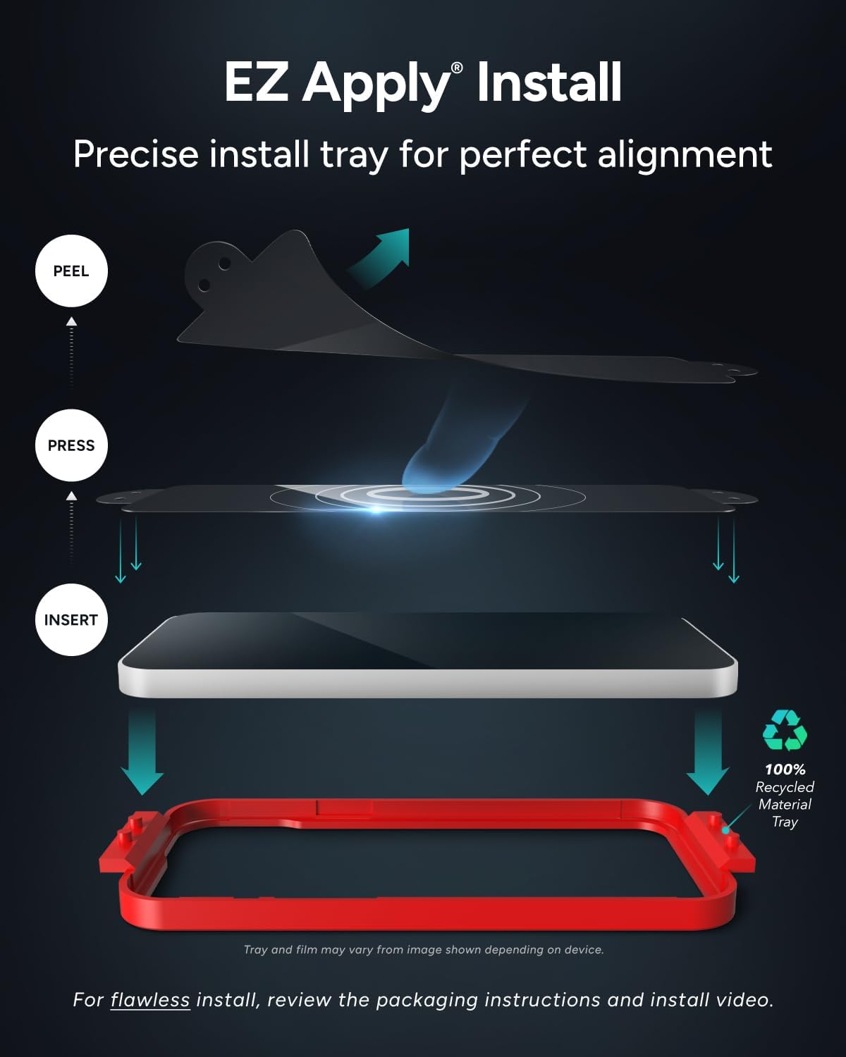 ZAGG Glass Elite Privacy Screen Protector for iPhone 16 Plus / 15 Plus - 2-Way Privacy Filter, Ultra-Strong Tempered Glass, 5X Stronger, InvisibleShield, Smudge-Free, Easy Install, Recycled Content
