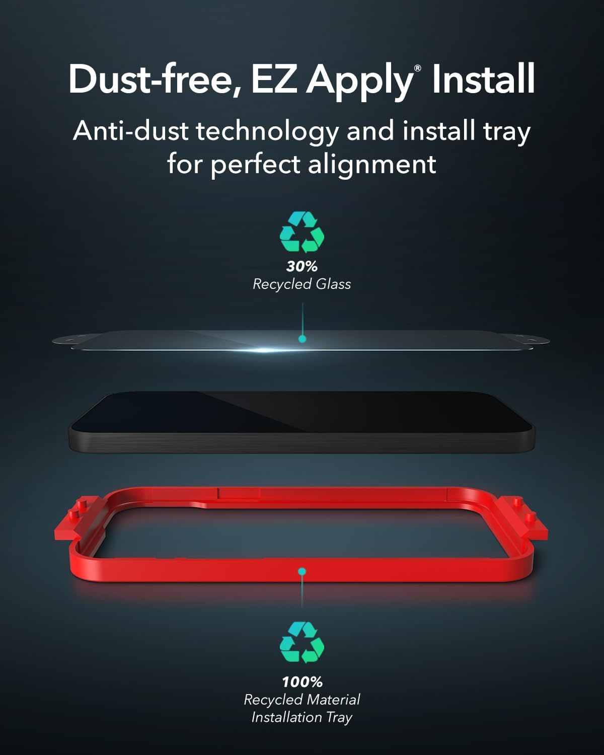 ZAGG Glass XTR3 Google Pixel 9 / Pixel 9 Pro Screen Protector - 10X Stronger with Recycled Glass, Enhanced Eyesafe Blue Light Filter, Anti-Reflective, Easy Installation