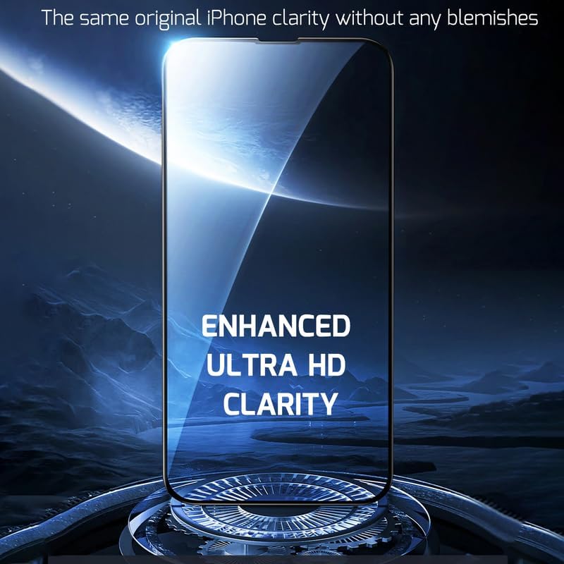 Screen Protector Tempered Glass Compatible with Apple iPhone 15 Pro (2 Pack)