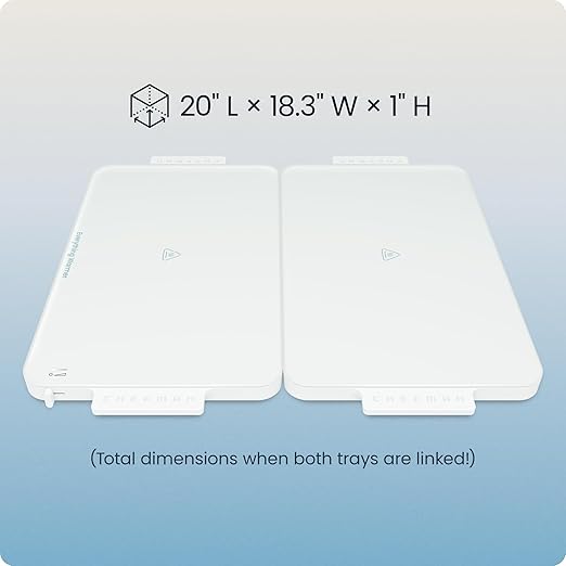Chefman Everything Warmer Electric Warming Tray, 20” x 16” Modular Expanding Design, Graphene Full-Surface Heating, Food Warming Mat for Parties, Gatherings & Daily Use, Two Tempered Glass Panels