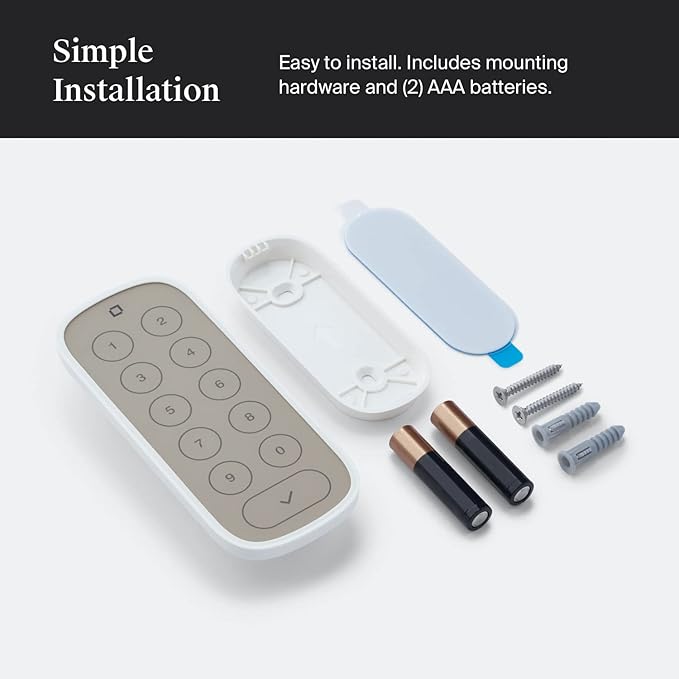 Level Keypad - Compatible with Any Level Lock or Bolt - Weatherproof with LED Backlight - Bluetooth-Enabled Door Lock Accessory for Keyless Entry (White)
