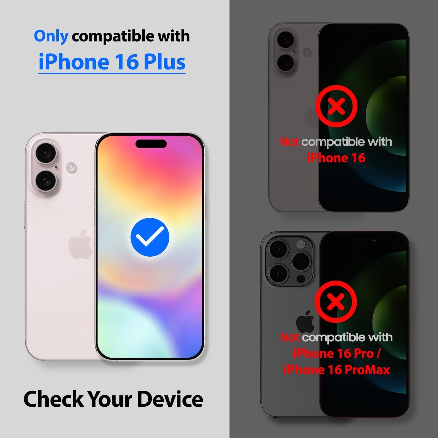DOME GLASS Whitestone Screen Protector for iPhone 16 Series (iPhone 16 Plus)