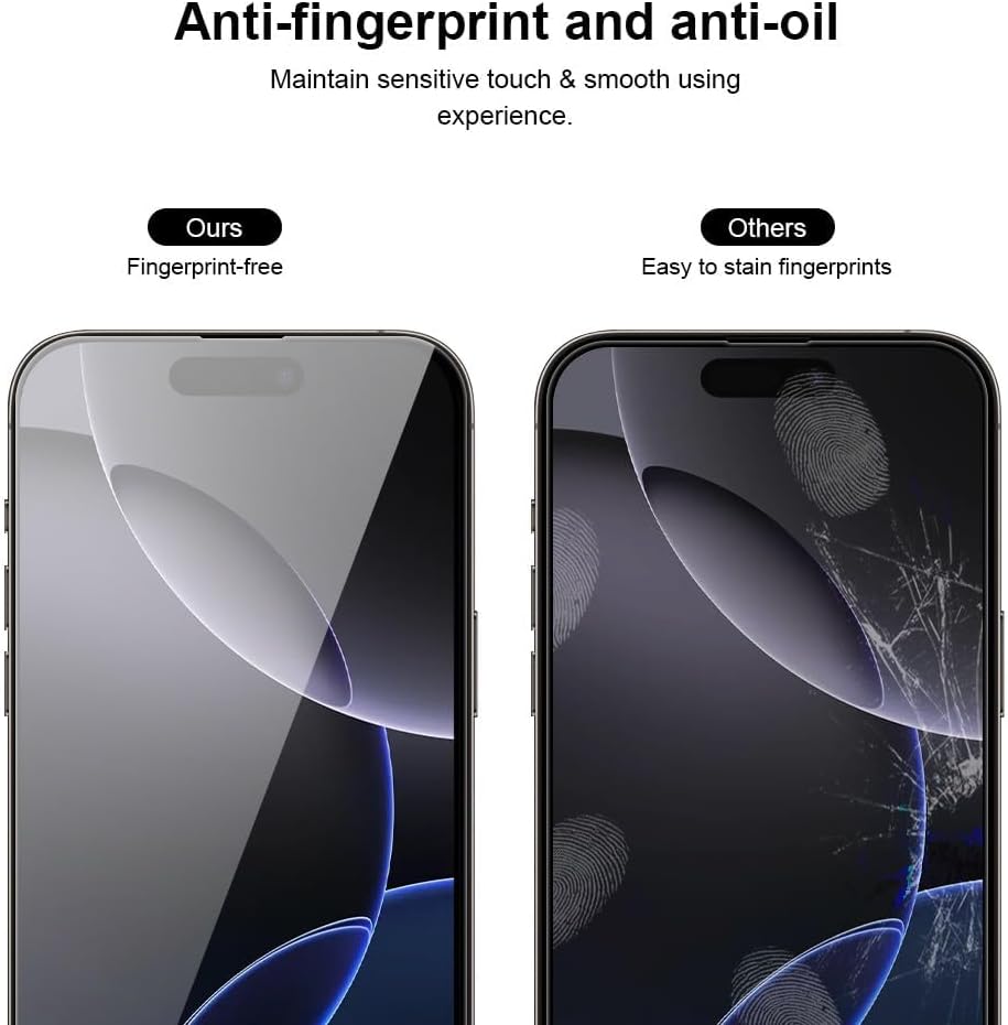 2 pack Full 9H+ Military Grade Glass Screen Protector for iPhone 16 Plus + 2 pack Camera Lens Protector with easy Installation Frame Case Friendly Shatterproof Tempered Glass 9H+ Hardness HD Clear Anti-Scratch Glass Full Edge Coverage (6.7) 16 Plus