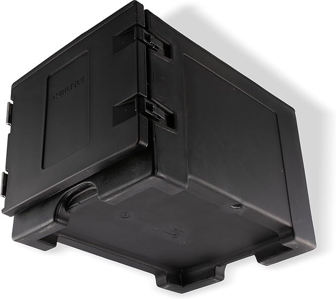 Carlisle FoodService Products Insulated Food Pan Carrier, Holds 7 Sheet Pans (Sold Separately), Front-Loading Cateraide with Handles, Rugged PE Shell with PU Insulation, Black