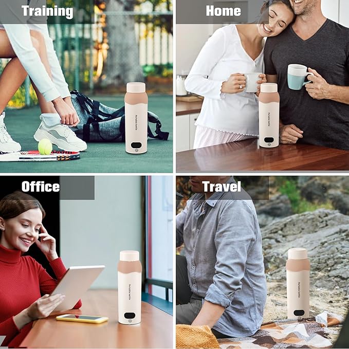 Travel Mini Electric Tea Kettle Small, 6 Temper Controls Portable Kettle for Travel with Stainless Steel, Auto Shut-Off and Quickly Portable Water Boiler For Tea & More