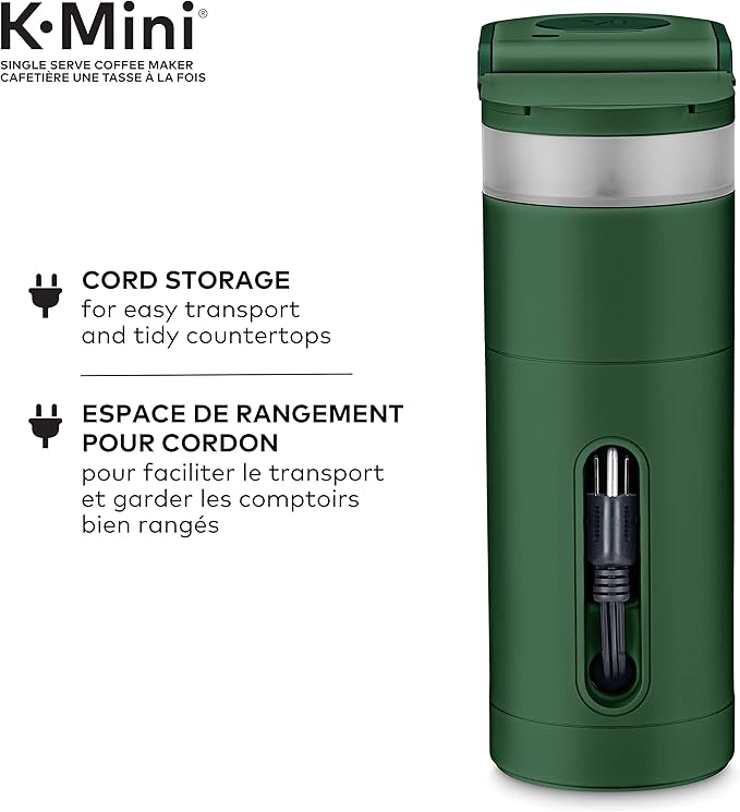 Keurig K-Mini Single Serve K-Cup Pod Coffee Maker, Featuring An Ultra-sleek Design, Evergreen