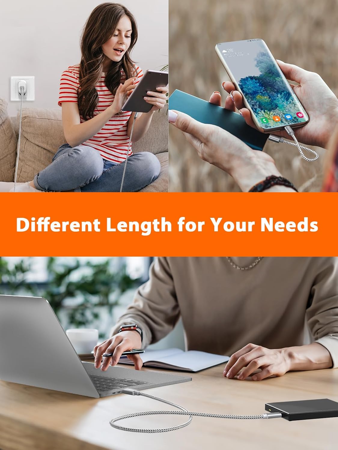 CableCreation USB A to USB C Short Cable 1FT 10Gbps, 3A Fast Charging Cable, USB C 3.1 Gen 2 Cable, USB-C Carplay Android Auto, Type C Cord for iPhone 16 15 Pro SSD Galaxy MacBook Pixel iPad