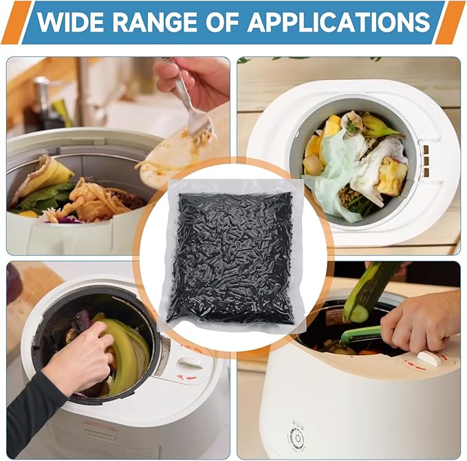 3 Pack Charcoal Refills for Lomi Smart Waste Kitchen Composter, 1.5 Pounds (Activated Charcoal Filters Keep Your Kitchen Smelling Fresh and Odour-Free)