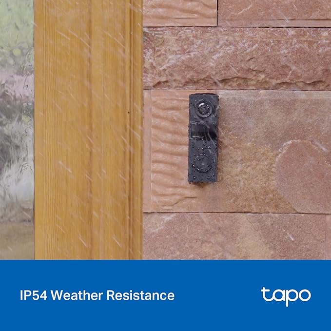 Tapo 2K Wired Smart Video Doorbell - 160ยฐ Ultra-Wide View, Person Detection, 2-Way Talk, Ring Call, Night Vision, Subscription-Free Local Storage or Optional Cloud, Compatible with Alexa, D205