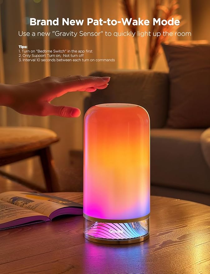 Govee RGBIC Floor Lamp, LED Corner Lamp Bundle with RGBIC Smart Table Lamp 2, Touch Bedside Lamps Work with Matter, Alexa