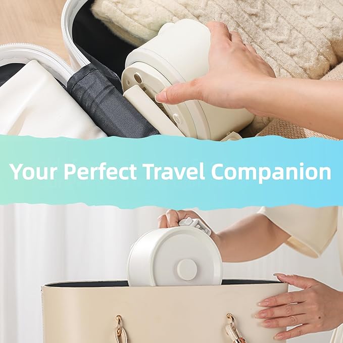 Portable Electric Kettle-600ML Collapsible Electric Kettle,600W Travel Water Boiler with 4-Temp Presets, Food Grade Silicone for Camping,Hotel, Office