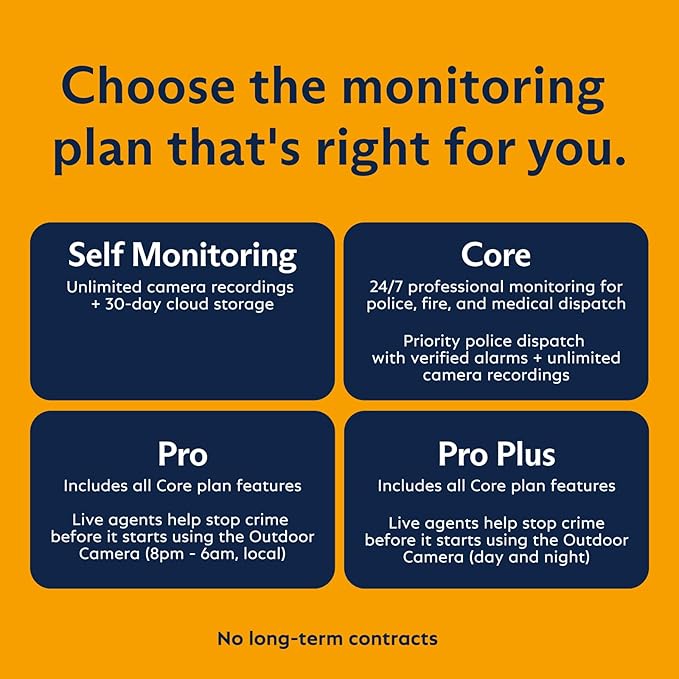 SimpliSafe 7 Piece Wireless Outdoor Camera Home Security System - Optional 24/7 Professional Monitoring - No Contract - Compatible with Alexa and Google Assistant