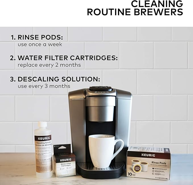 Keurig Brewer Care Kit with Descaling Solution and 2 Water Filter Cartridges, Compatible With All Keurig 2.0 and 1.0 K-Cup Pod Coffee Makers