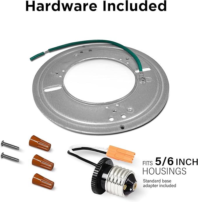 Feit Electric LED Ceiling Downlight, Dimmable Flat Panel Ceiling Light with Color Selection (5CCT), TP24 Adapter Included