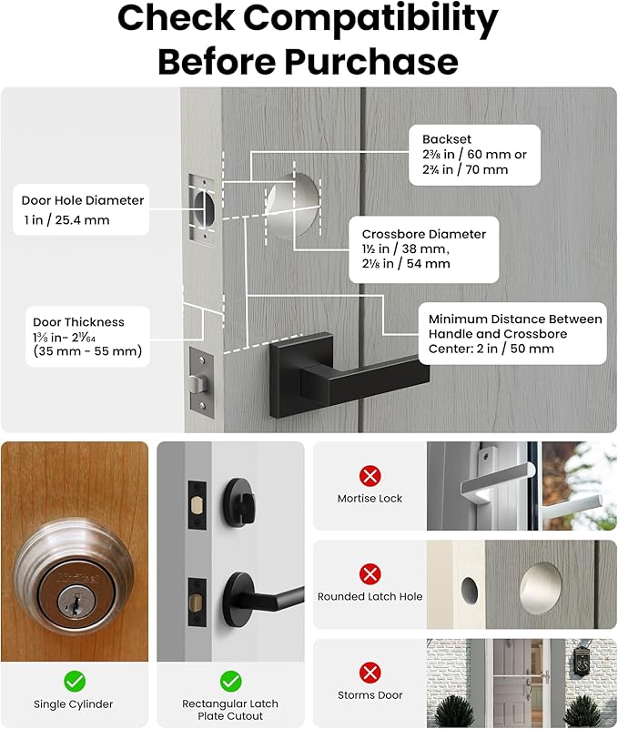 Lockin Veno Go Smart Deadbolt Lock with Dual Swappable Batteries for 14-Month Extended Power, Palm Vein Recognition, ANSI Grade 3, WiFi, Matter, 5 Unlock Methods, IP53 Waterproof