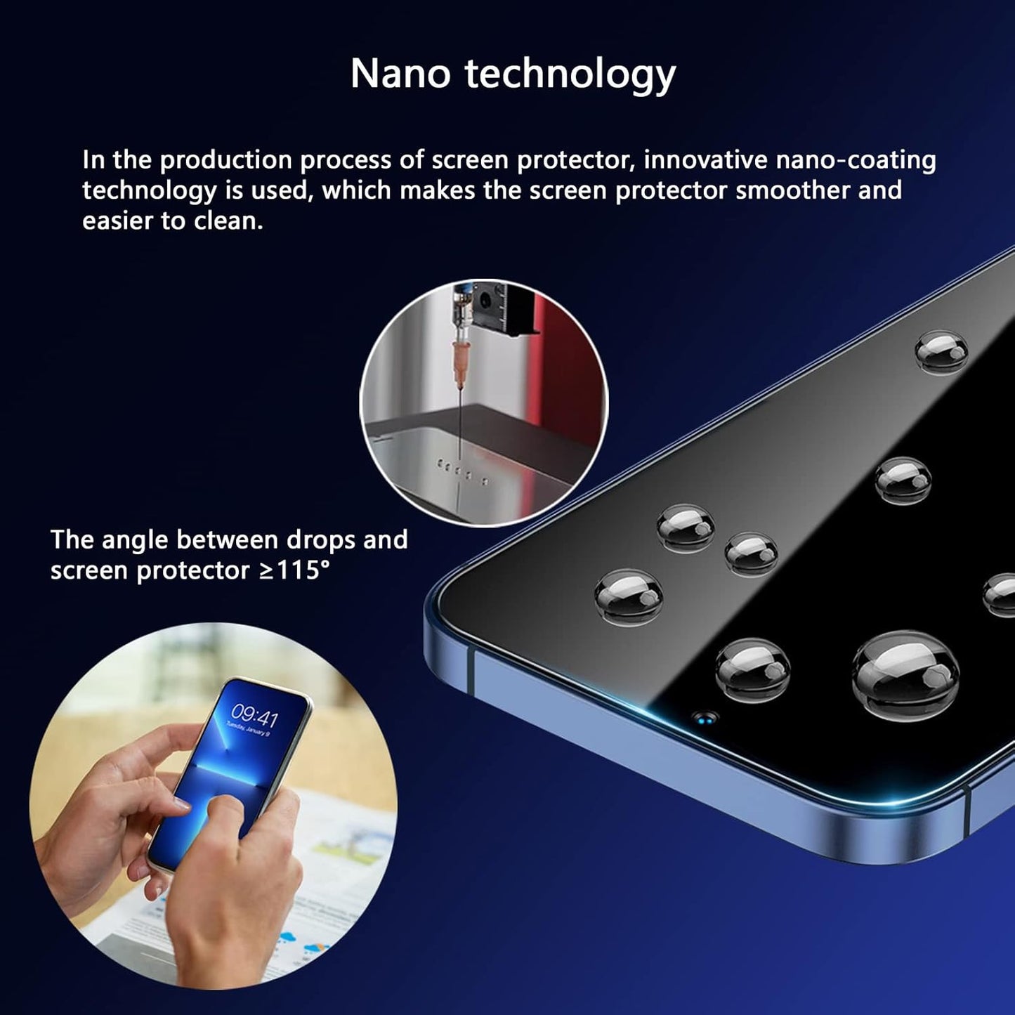 Blue Light Screen Protector for iPhone 12/12 Pro, (6.1") HD Anti Blue Light Blocking Tempered Glass Film, Eye Protection, Case Friendly, No Bubble,with Easy Installation Kit, 2 Pack