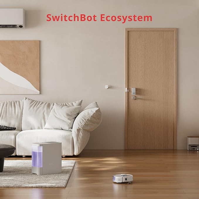 SwitchBot Smart Lock, Bluetooth Electronic Deadbolt, Keyless Entry Door Lock for Front Door, Compatible with WiFi Bridge (Sold Separately), Fits Your Existing Deadbolt,for Airbnbs Vacation Rentals