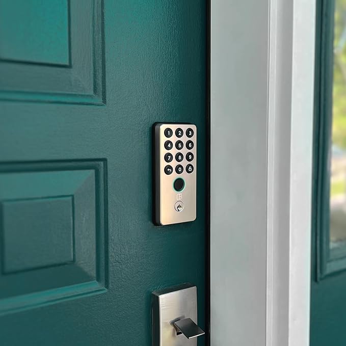 igloohome (NEW!) Deadbolt Go Smart Lock (Satin Nickel) w/Fingerprint, Digital Keys, Remote PIN Codes, WiFi Bridge (Sold Separately) - Tested to ANSI Standards, Easy to Install.