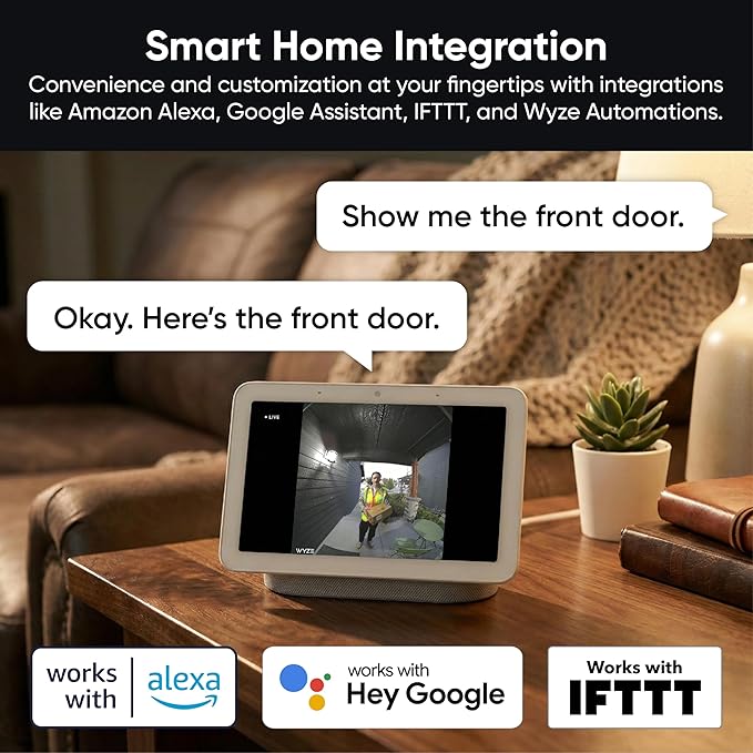 Wyze Battery Video Doorbell Wireless Camera, 1536x1536 HD+ with Color Night Vision, 2-Way Audio, 1:1 Head-to-Toe View, Person/Vehicle/Package Monitor, Wire-Free/Wired Option, 1 Minute Easy Setup