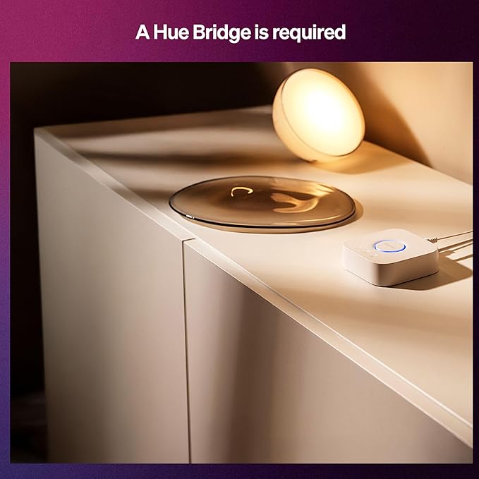 Philips Hue Secure Starter Kit - 3 Secure Contact Sensors (White), Indoor Motion Sensor, Bridge, 2 White & Color Ambiance Smart Bulbs, Easy to Install, Works with Hue App