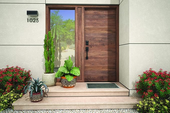 SCHLAGE BE469ZP CEN 622 Connect Smart Deadbolt with alarm with Century Trim in Matte Black, Z-Wave Plus enabled