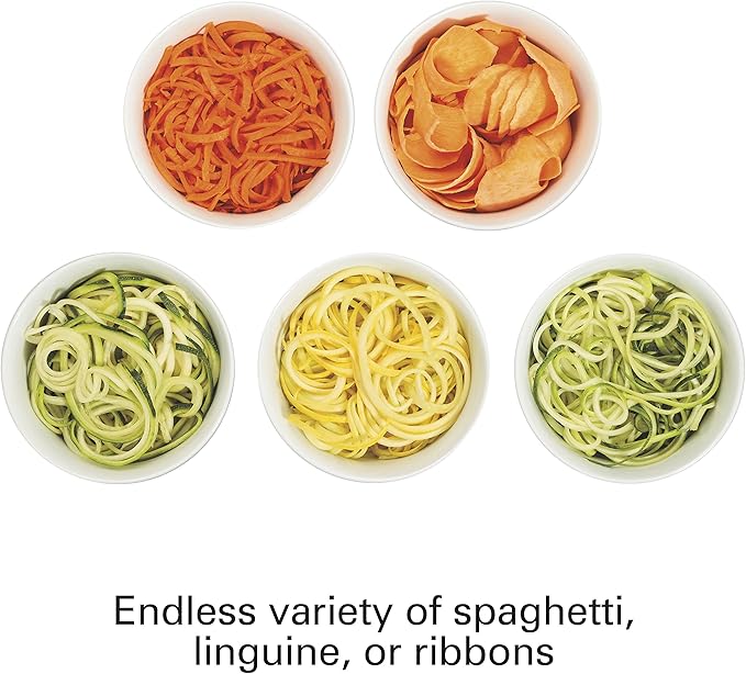 Hamilton Beach 3-in-1 Electric Vegetable Spiralizer for Veggie Noodles, Zoodle Maker & Slicer With 3 Cutting Cones for Spaghetti, Linguine, and Ribbons, 6-Cups, Black (70930) (Pack of 2)