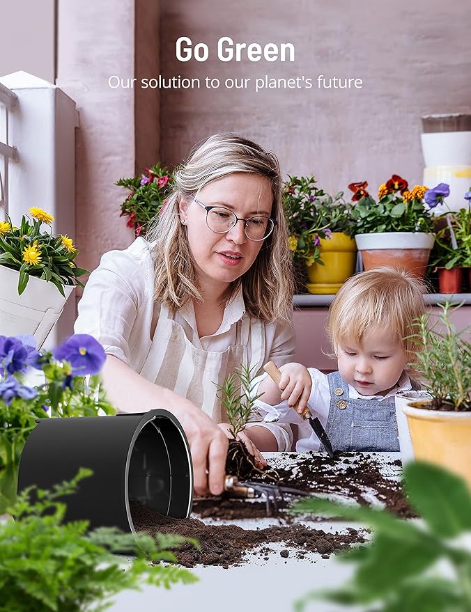 Paris Rhône Smart Waste Kitchen Composter, Electric Kitchen Compost Bin Eco-Friendly Sustainable Indoor Countertop Food Cycler with 3 Modes, Odor-Free with Carbon Filters, Fertilizes Your Garden
