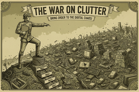 The War on Clutter: A Historical Guide to Organizing Your Tech