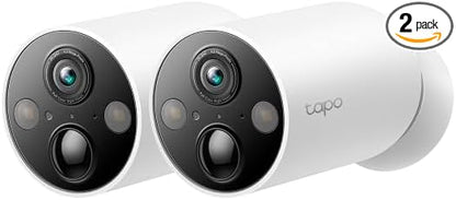 Tapo MagCam 2K+ - 2025 Wirecutter Best Outdoor Security Camera & PCMag Editors' Choice, Wireless Battery Power, Magnetic Mount, Subscription-Free SD Storage or Cloud, Person/Vehicle Detection, 2-Pack