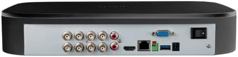 Lorex D841A82B Series 8 Channel 4K HD 2TB Analog HD Security System DVR with Advanced Motion Detection Technology and Smart Home Voice Control, Black