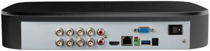 Lorex D841A82B Series 8 Channel 4K HD 2TB Analog HD Security System DVR with Advanced Motion Detection Technology and Smart Home Voice Control, Black