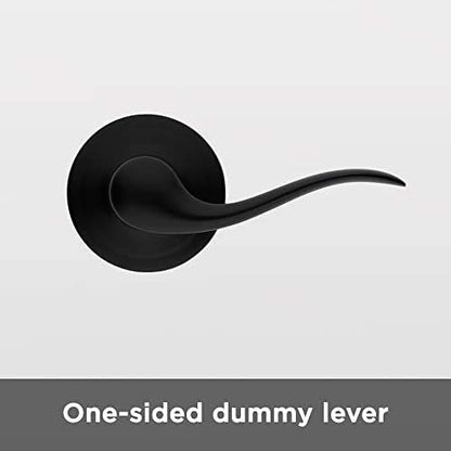 Kwikset 97880-861 Tustin Left-Handed Half-Dummy Lever, Iron Black (Pack of 2)