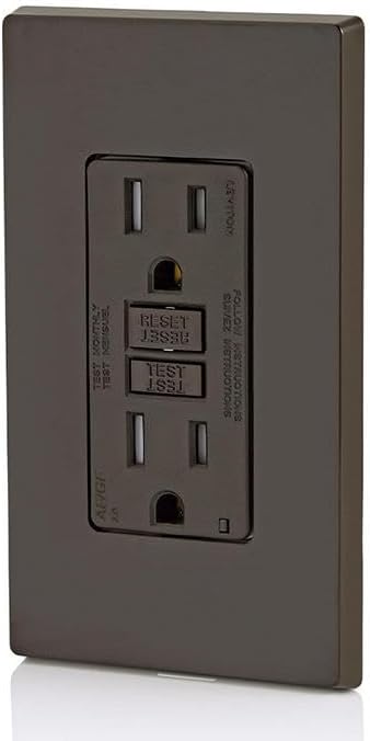 Leviton Dual-Function AFCI/GFCI Outlet, 15 Amp, Self Test, Tamper-Resistant with LED Indicator Light, Protection from Both Electrical Shock and Electrical Fires in One Device, AGTR1, Brown