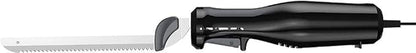 BLACK+DECKER 9 inch Electric Carving Knife, Comfort Grip Handle & Safety Lock Button, Stainless Steel Blades and Dishwasher Safe Parts, Corded, White