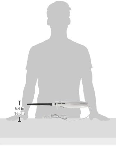 Hamilton Beach Electric Knife Set for Carving Meats, Poultry, Bread, Crafting Foam & More, Reciprocating Serrated Stainless Steel Blades, Ergonomic Design Storage Case + Fork Included, 5Ft Cord, White