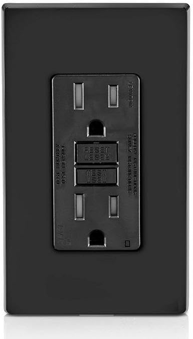 Leviton Dual-Function AFCI/GFCI Outlet, 15 Amp, Self Test, Tamper-Resistant with LED Indicator Light, Protection from Both Electrical Shock and Electrical Fires in One Device, AGTR1-E, Black