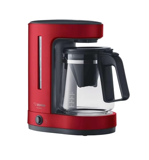 Zojirushi EC-DAC50RA ZUTTO Coffee Maker 5 Cups, Red, PFAS-free