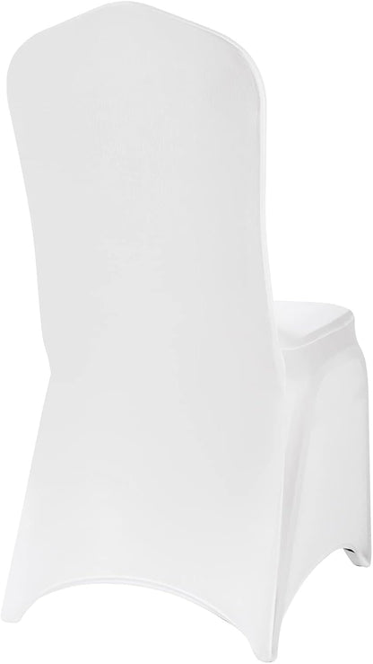 Spandex Chair Cover, 100PCS, Removable and Washable Protector for Living Room, Party, Banquet, Wedding Event, Hotel (White)