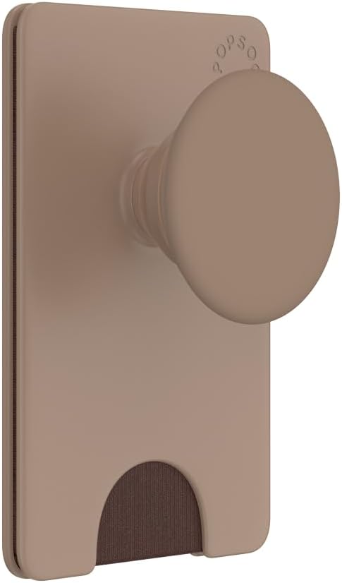 PopSockets Phone Wallet with Expanding Kickstand, Phone Card Holder, Cute PopSockets - Latte