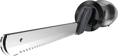 BLACK+DECKER 9 inch Electric Carving Knife, Comfort Grip Handle & Safety Lock Button, Stainless Steel Blades and Dishwasher Safe Parts, Corded, White