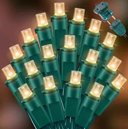 60 LED Warm White String Light - LED Christmas Lights, Mini led Lights for Indoor Outdoor Home Holiday Party Wedding Independence Day Decoration